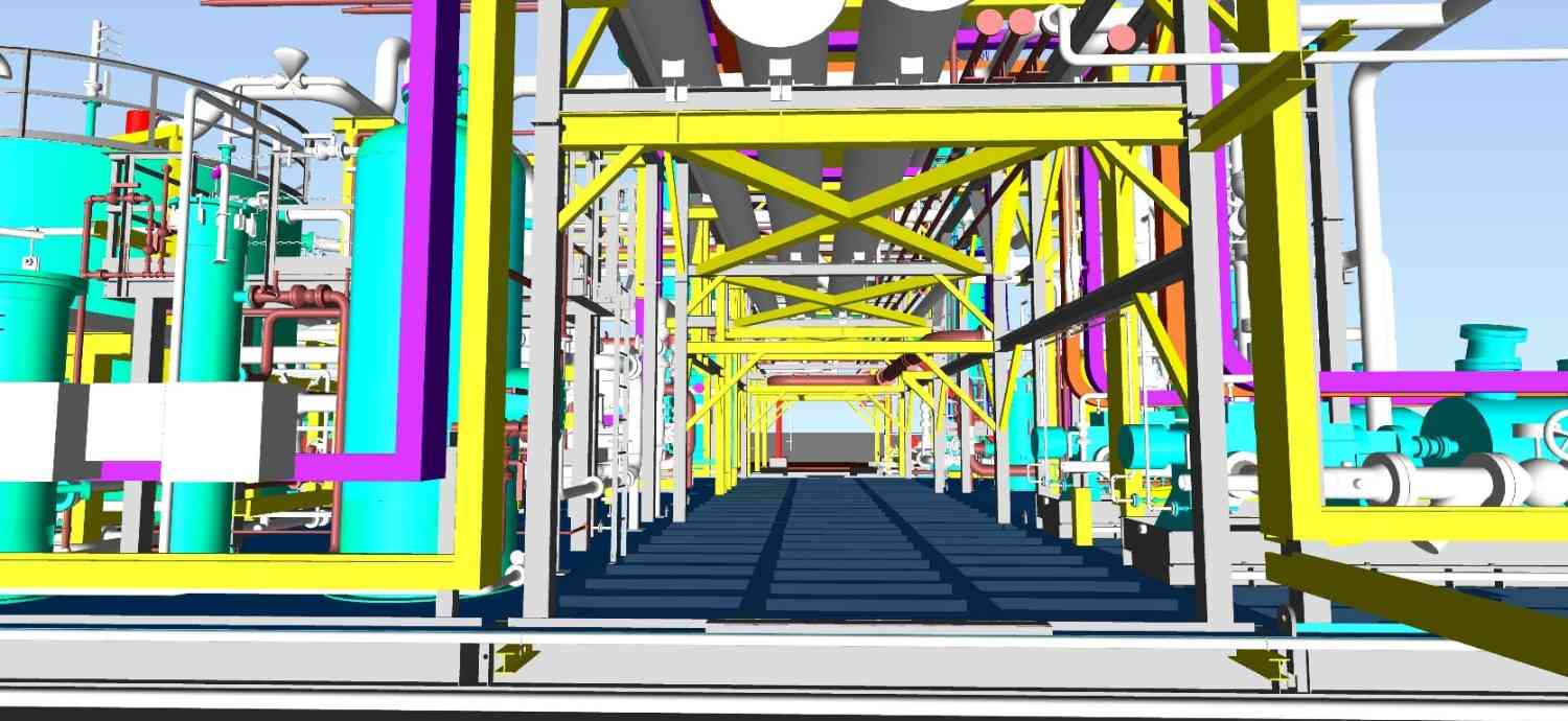 3D engineered energy facility layout