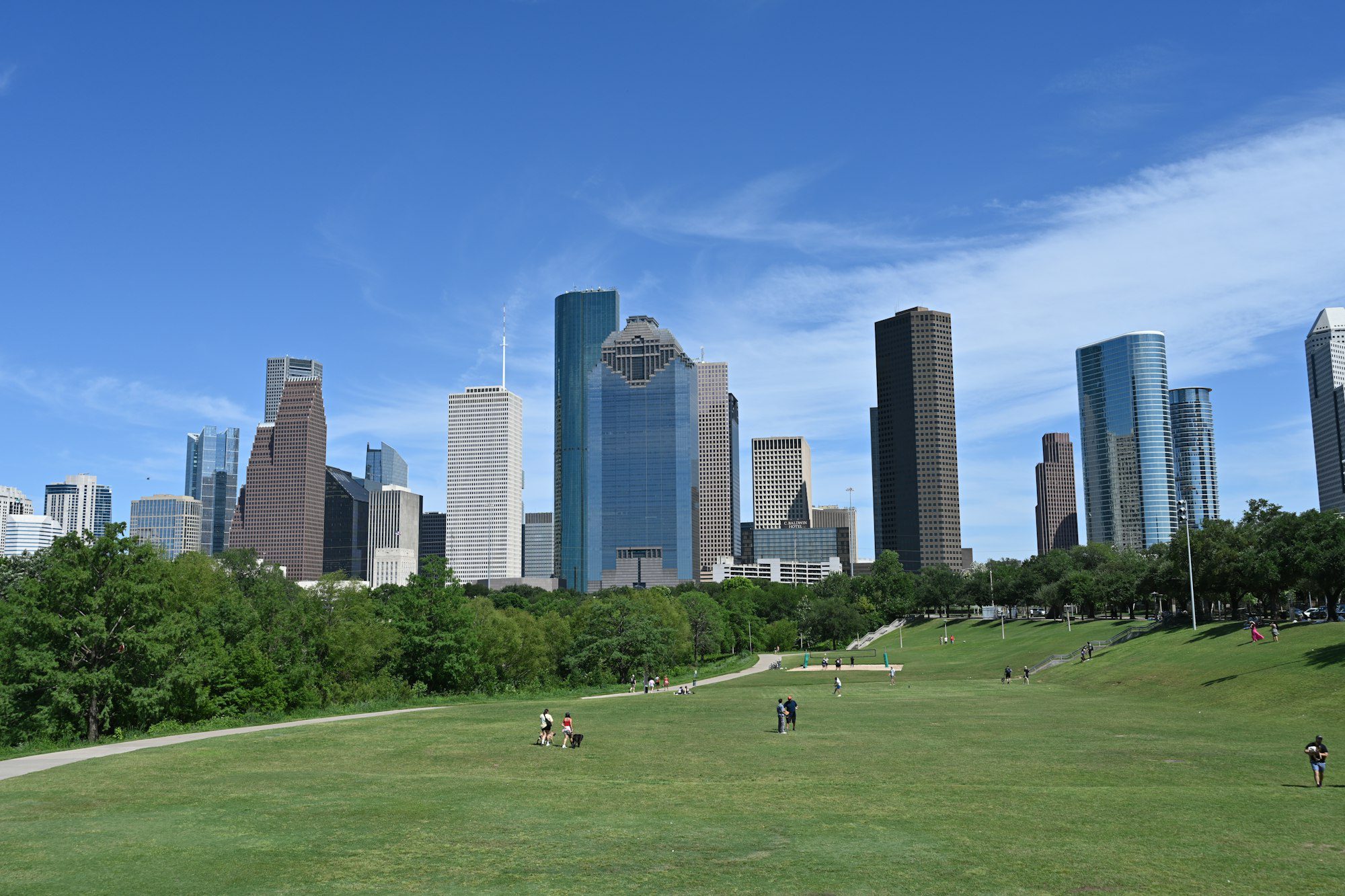 Downtown Houston skyline near the Tundra Engineering office in Texas